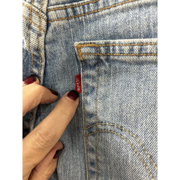 Levis Womens Blue 519 Low Flare Stretch Denim Jean Pants Size 11 JR M - Picture 10 of 13
